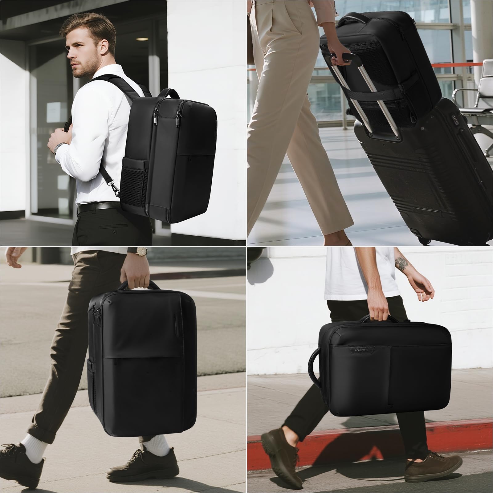 Aurotier imported beauty supply travel case side view showing ergonomic shoulder straps and handle.