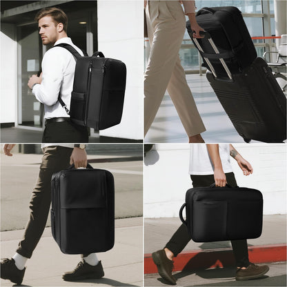 Aurotier imported beauty supply travel case side view showing ergonomic shoulder straps and handle.