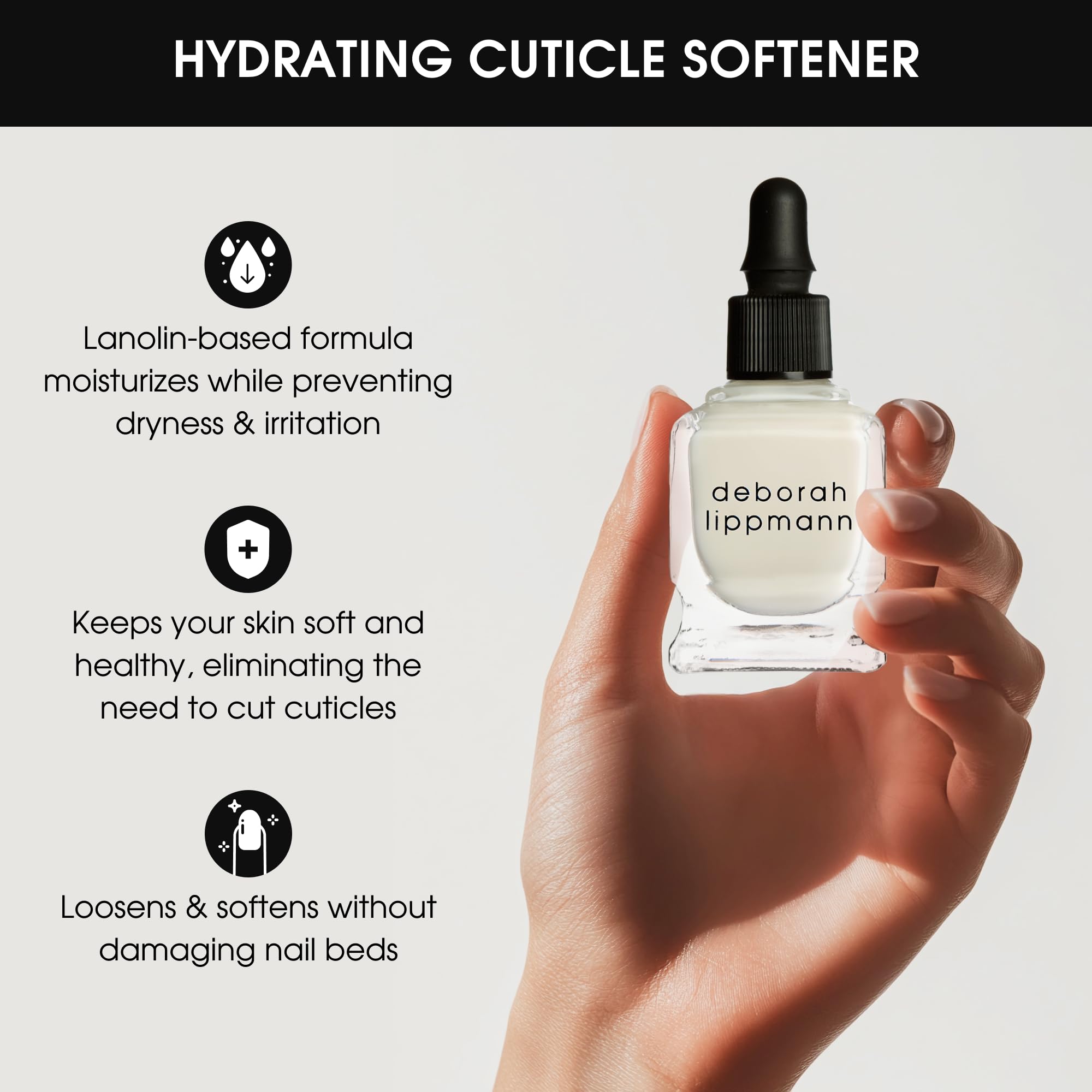 Close up of Deborah Lippmann cuticle treatment dropper