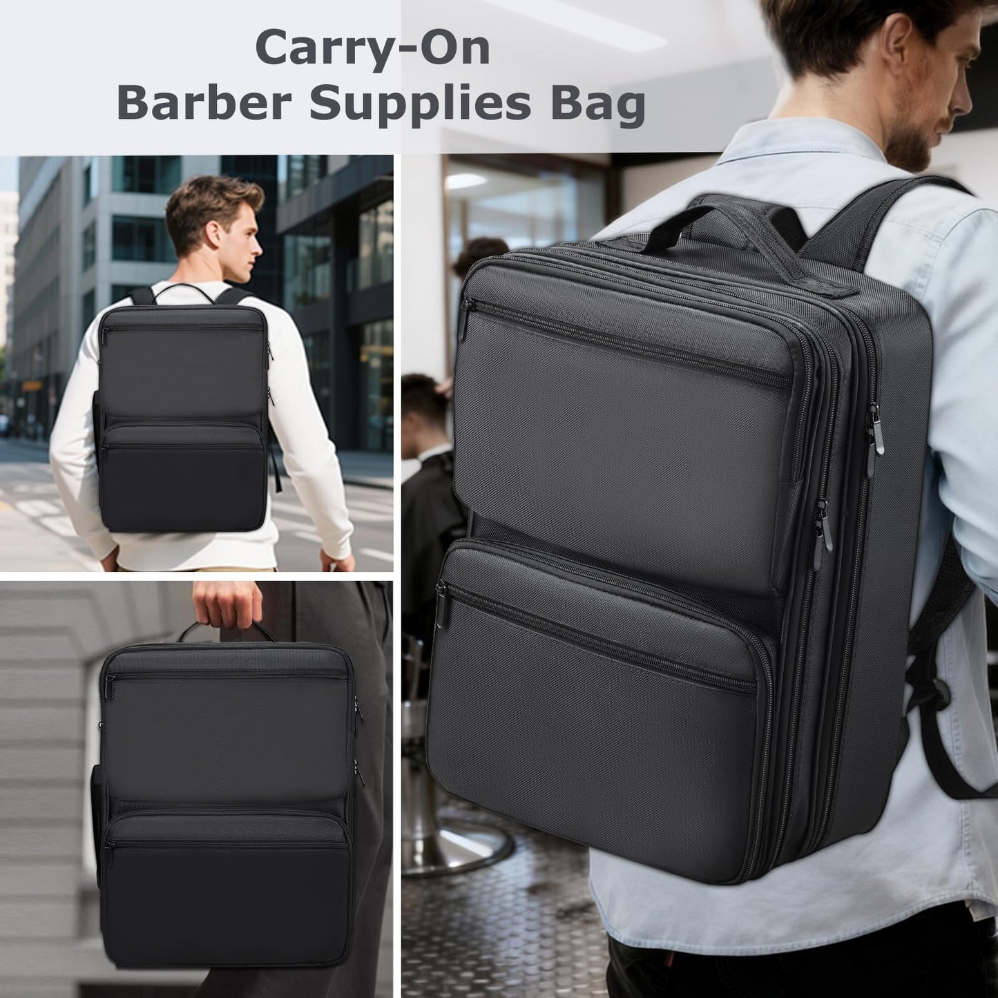 Yueieoun stylist travel backpack back view displaying the ergonomic padded shoulder straps