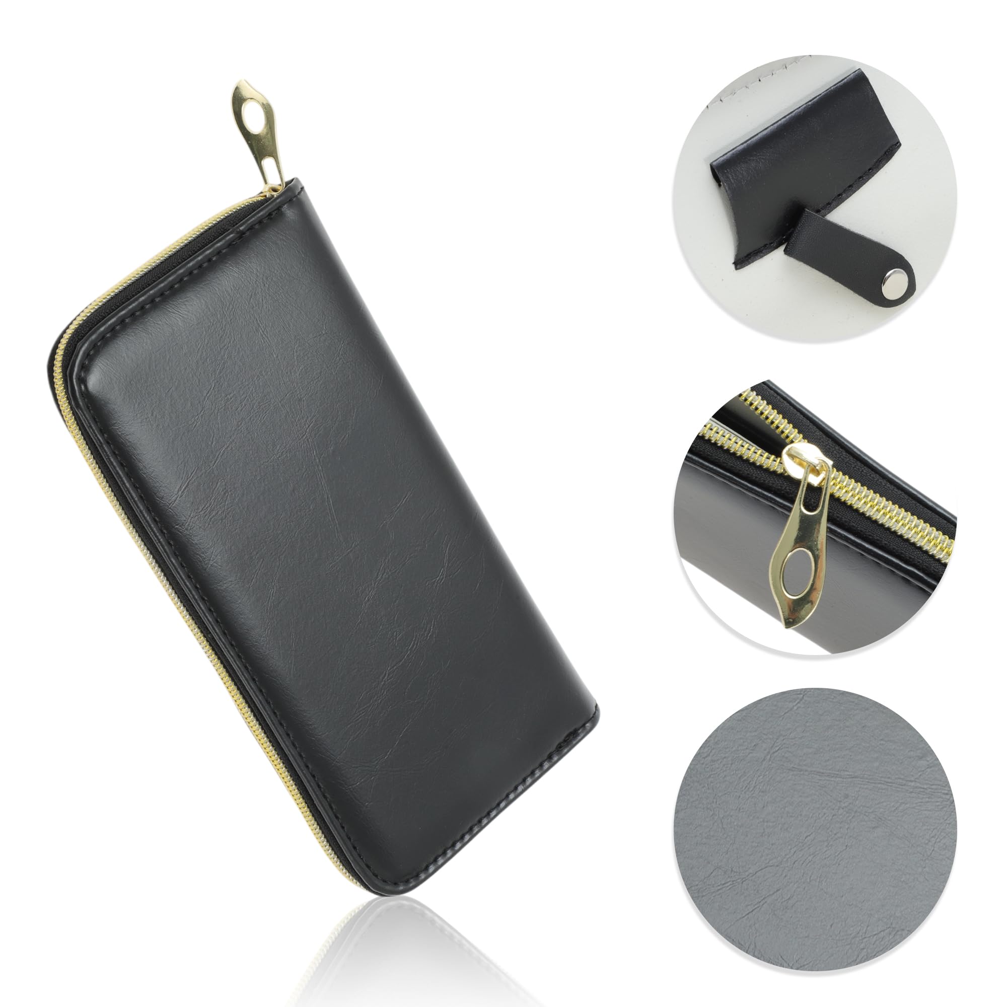 VOCOSTE hairdressing tool bag close up on the durable zipper closure mechanism