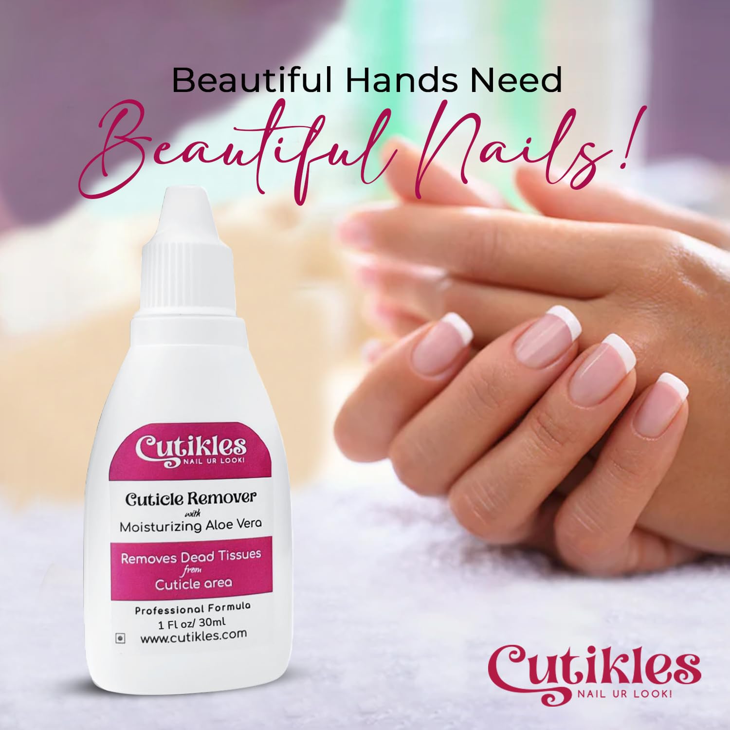 Cutikles cuticle softener gel application on fingernails