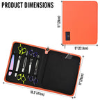 Shears Professional pink leather portfolio case zipper detail