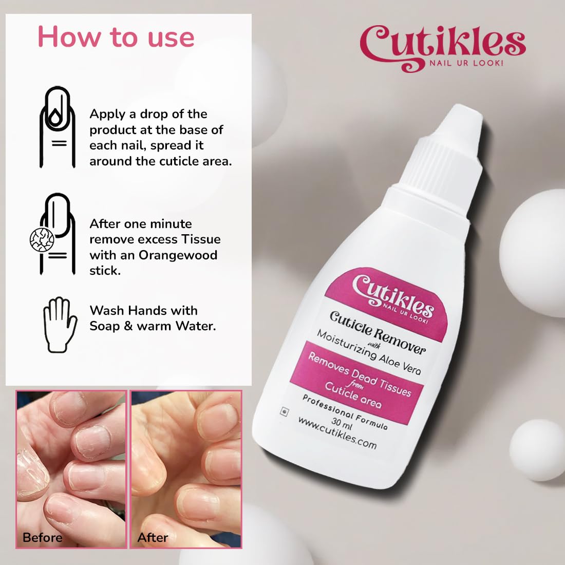Close up of Cutikles professional nail care gel formula