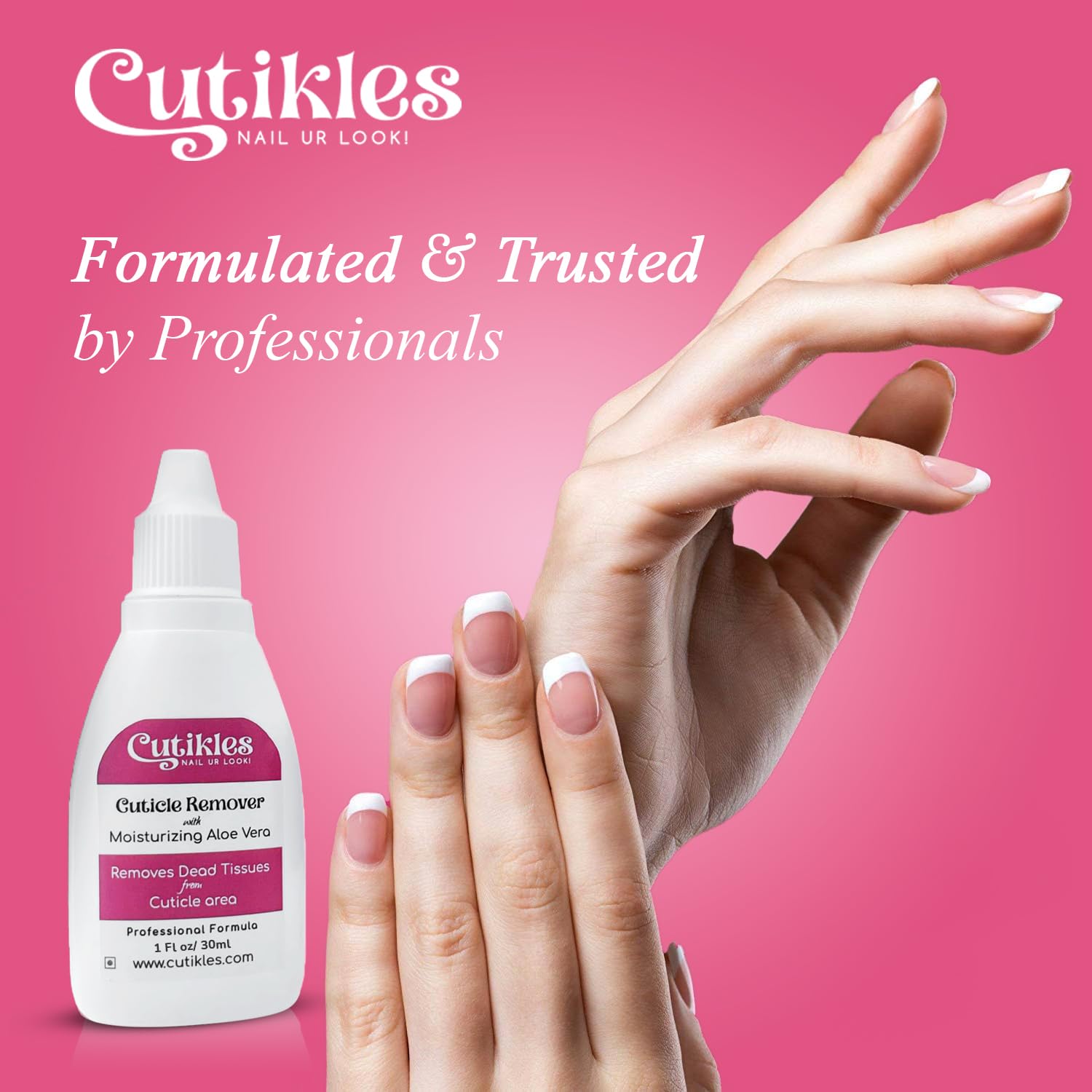 Cutikles cuticle remover gel bottle with nail care tools