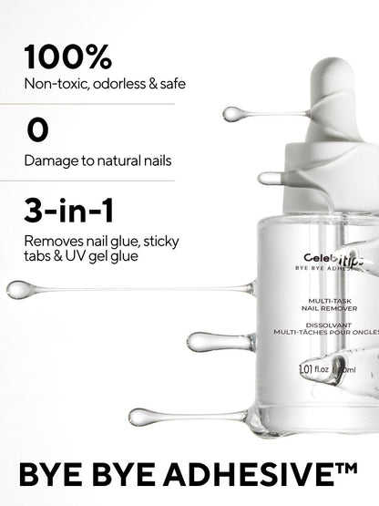 Celebritips nail adhesive remover 30ml packaging and dropper