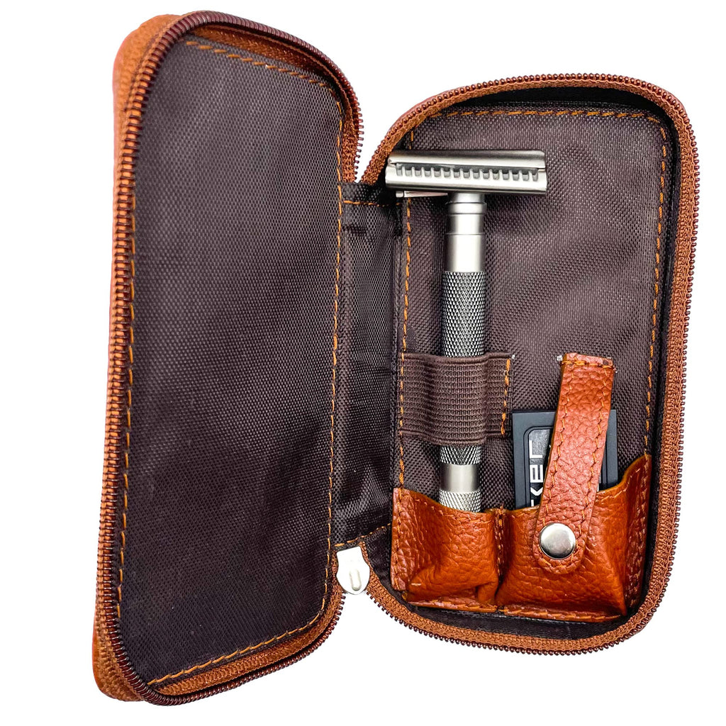 Parker LP4 protective travel case packed with double edge razor