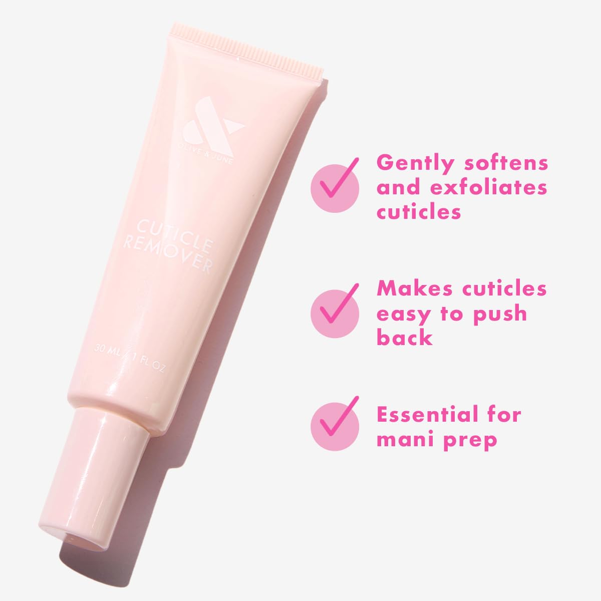 Olive and June Cuticle Remover exfoliating nail care packaging
