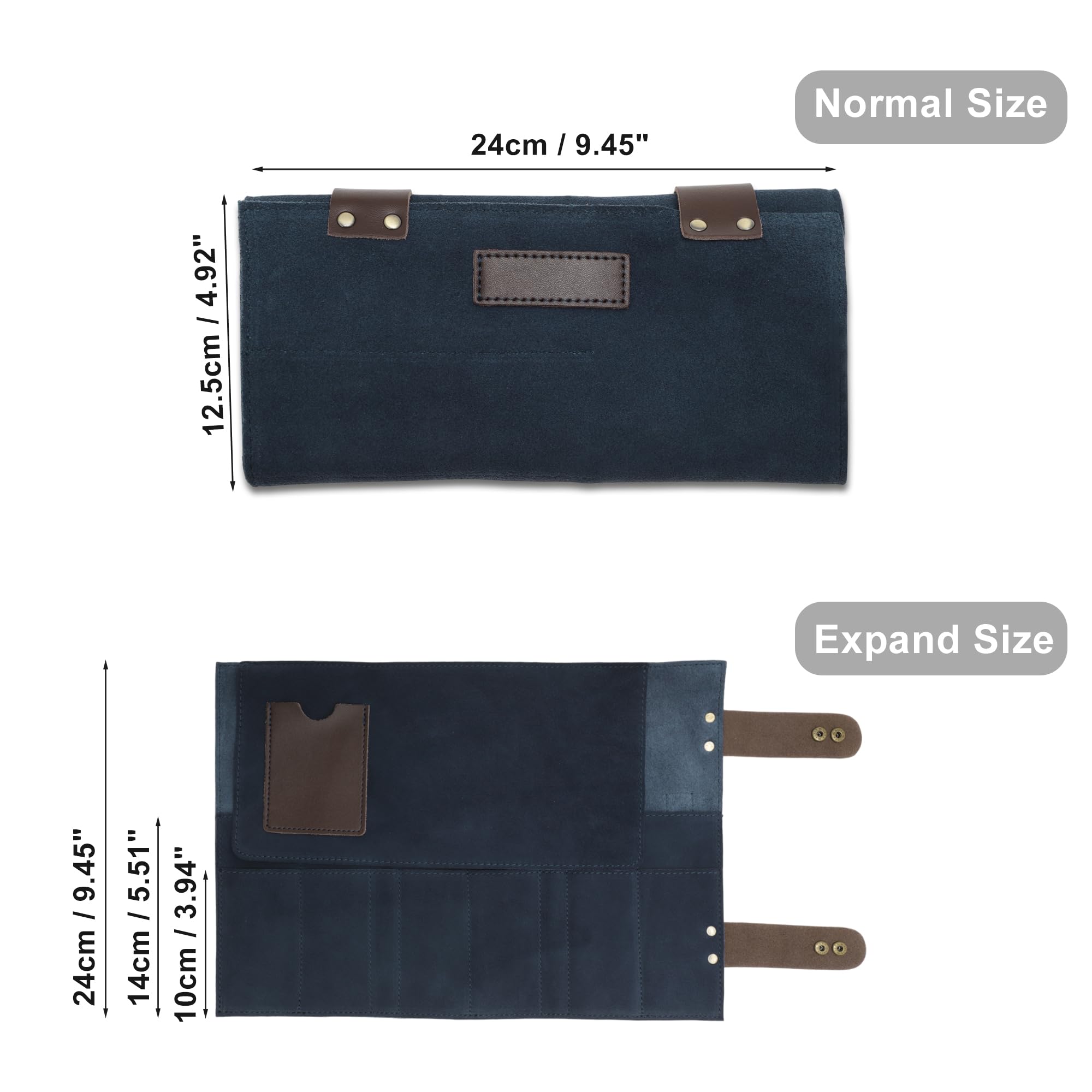 VOCOSTE foldable salon tool pouch secure snap fastener closure detail