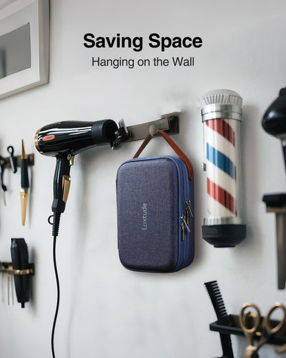 Luxtude heavy duty clipper case closed view illustrating water-resistant external shell material
