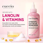 Cuccio cuticle remover precision tip cap close up