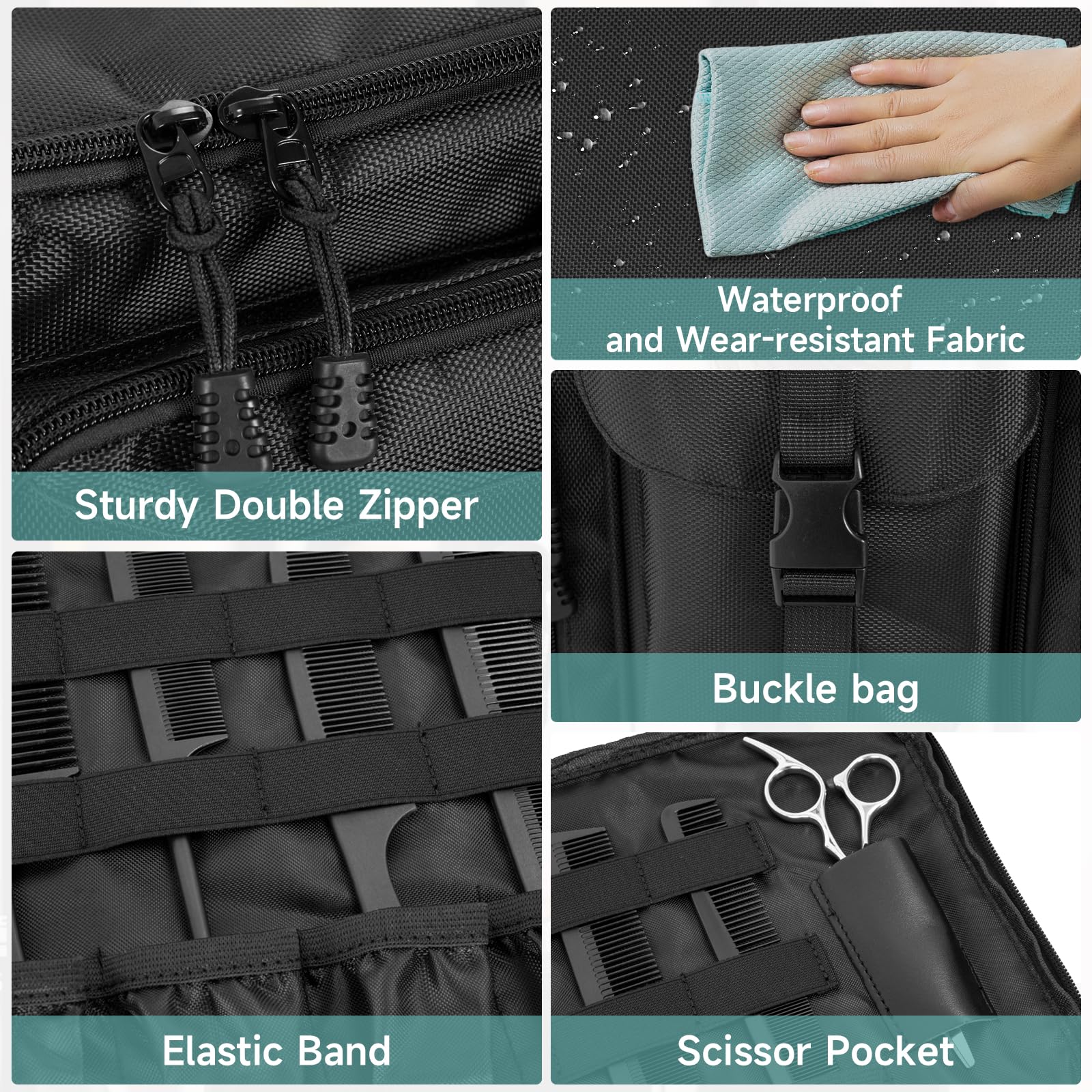 LASUK hairdressing supplies organizer storing scissors clippers and trimmers neatly