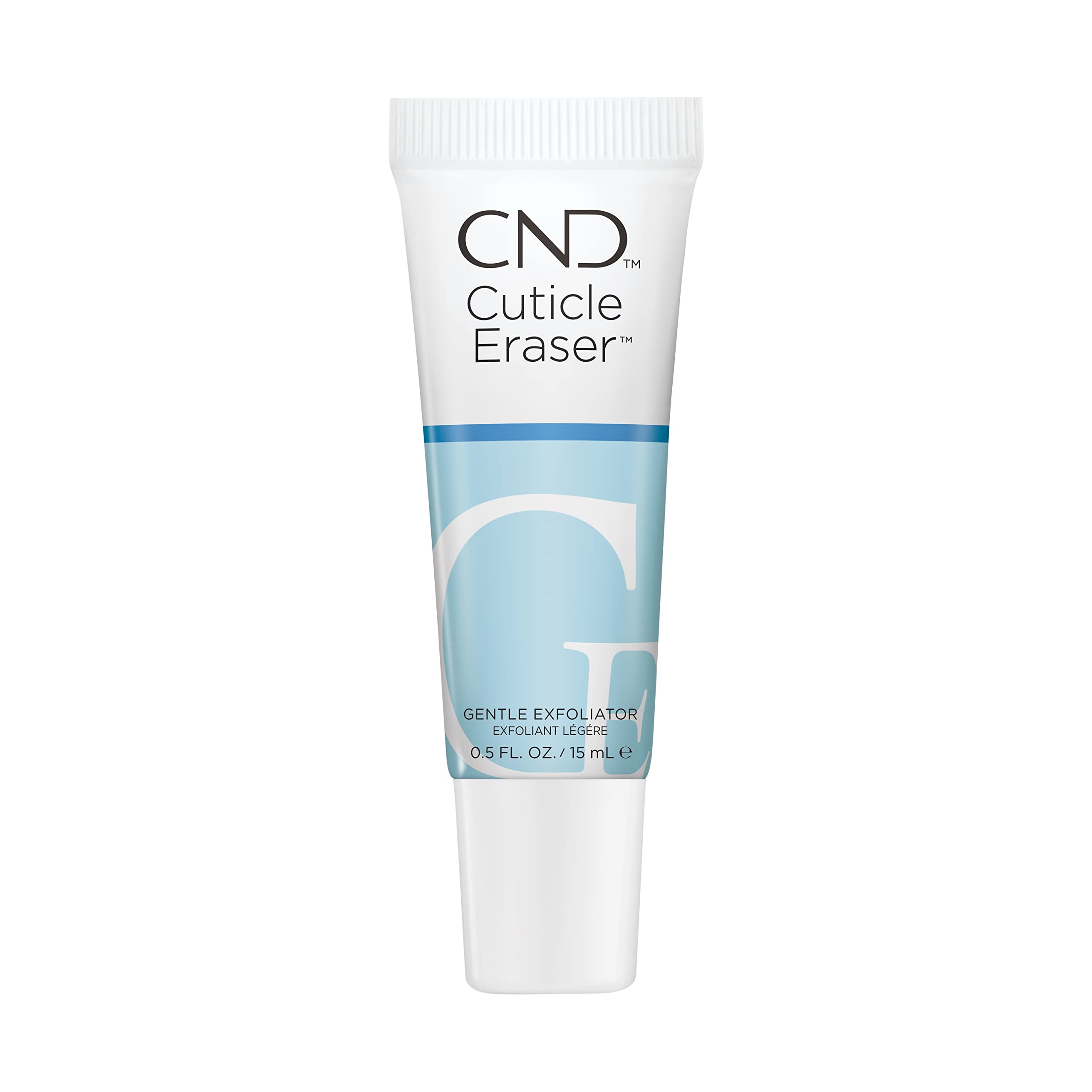 Cnd Cuticle Eraser 0.5 fluid ounce tube in hand