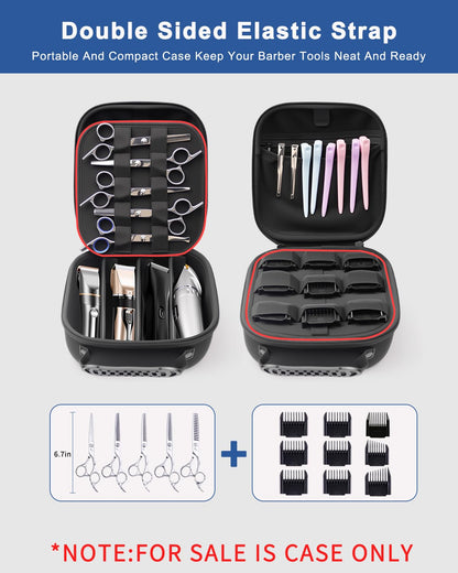 Krypthos portable clipper storage holder opened with customizable Velcro dividers and clippers inside