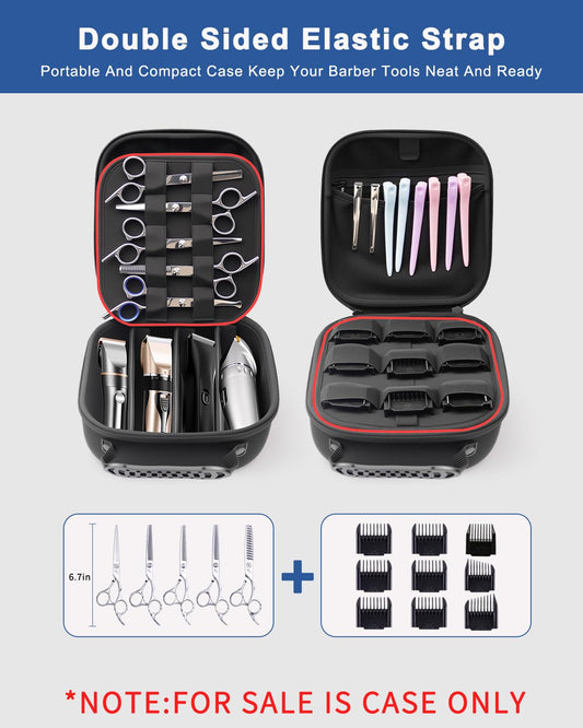 Krypthos portable clipper storage holder opened with customizable Velcro dividers and clippers inside