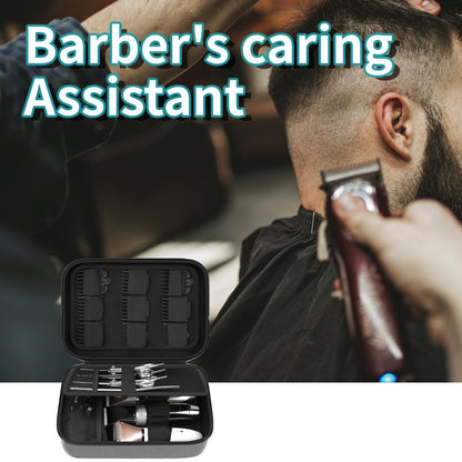 Professional hairdressing tool carrier highlighting the comfortable carry handle and metal zippers