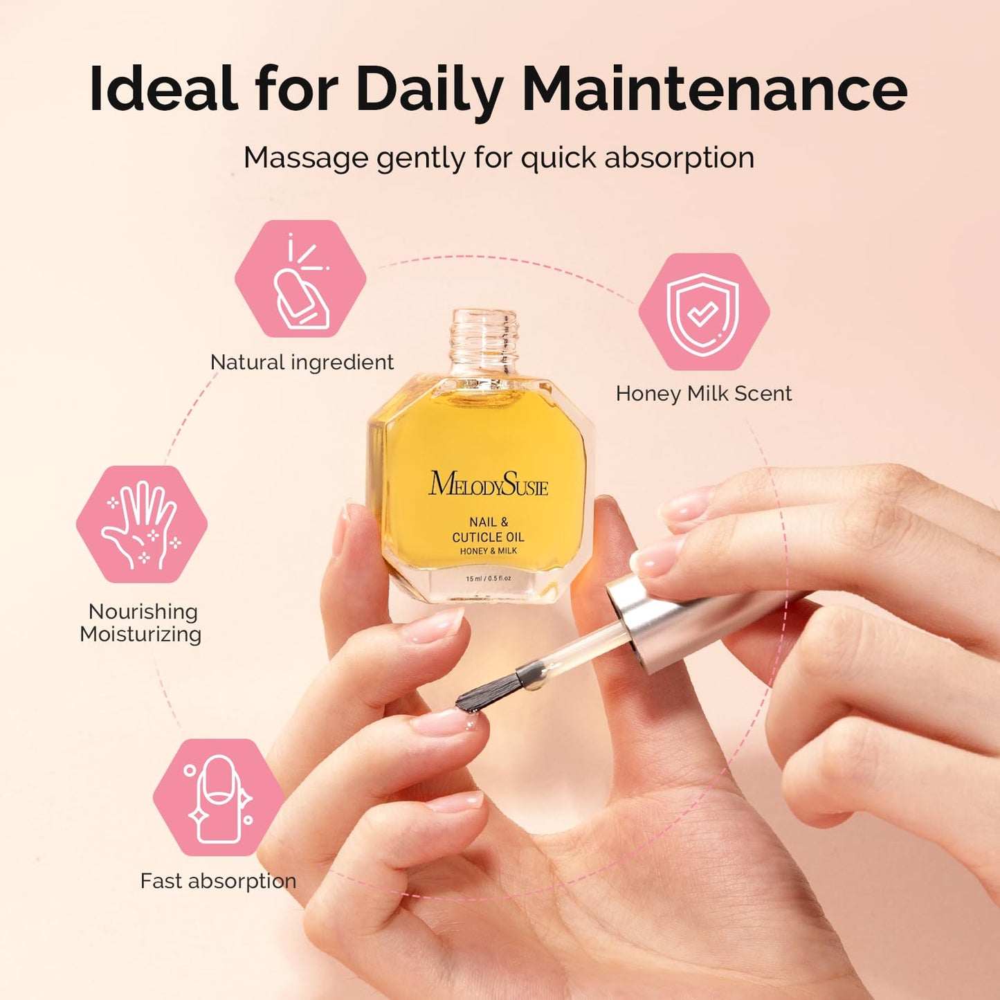 Professional nail file and grooming brush included in kit