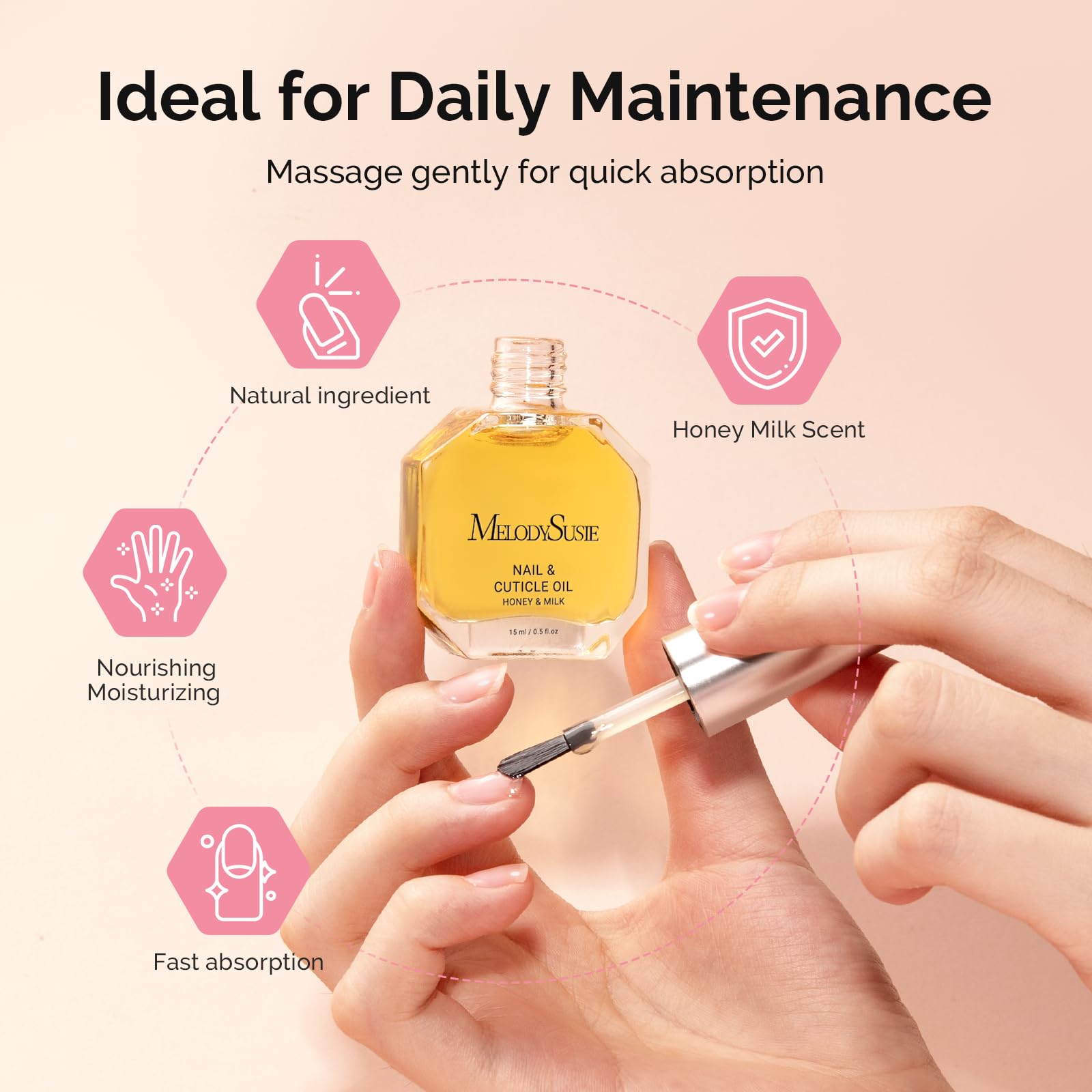 Professional nail file and grooming brush included in kit
