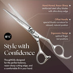Olivia Garden six point five inch cutting shear close up