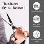 Olivia Garden six inch thinning scissor blade detail