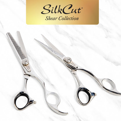 Olivia Garden SilkCut grooming kit containing cleaning cloth, finger rings, and oil brush accessories