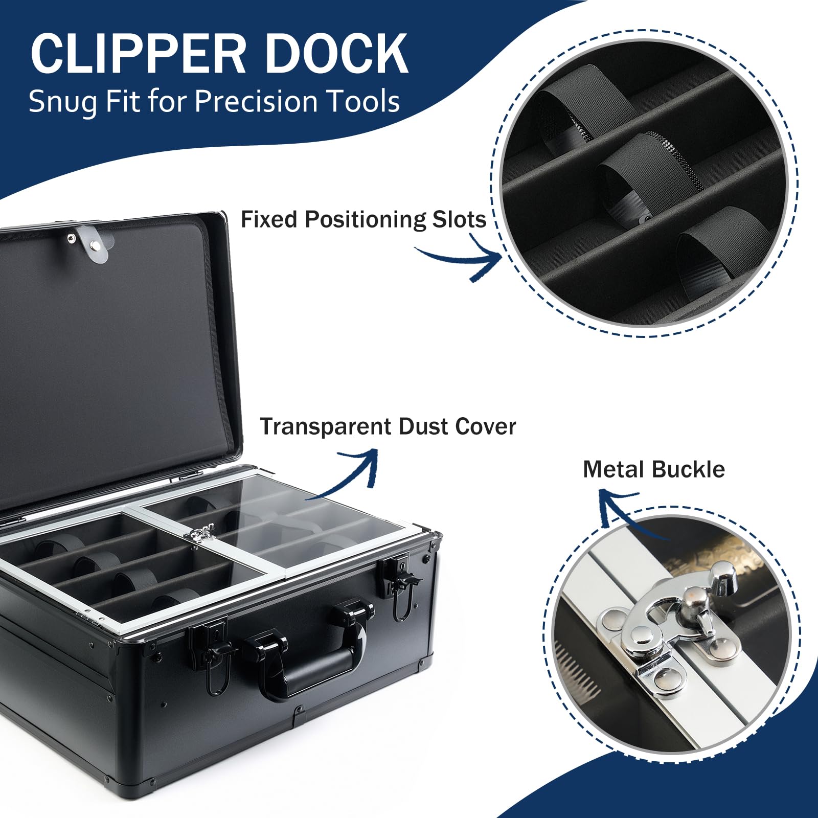 Close up view of the aviation-grade aluminum frame and reinforced corners on the MoyRetty travel organizer case