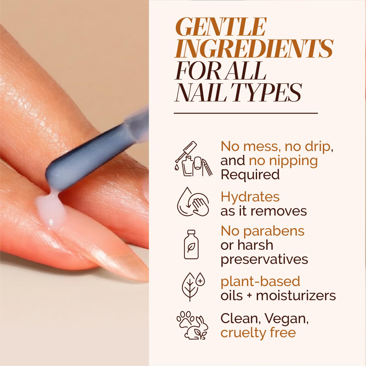 Liquid cuticle remover for home manicure