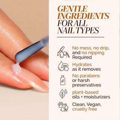 Liquid cuticle remover for home manicure