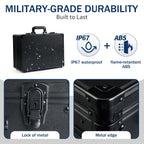 MoyRetty professional grooming case showing reinforced aluminum corners