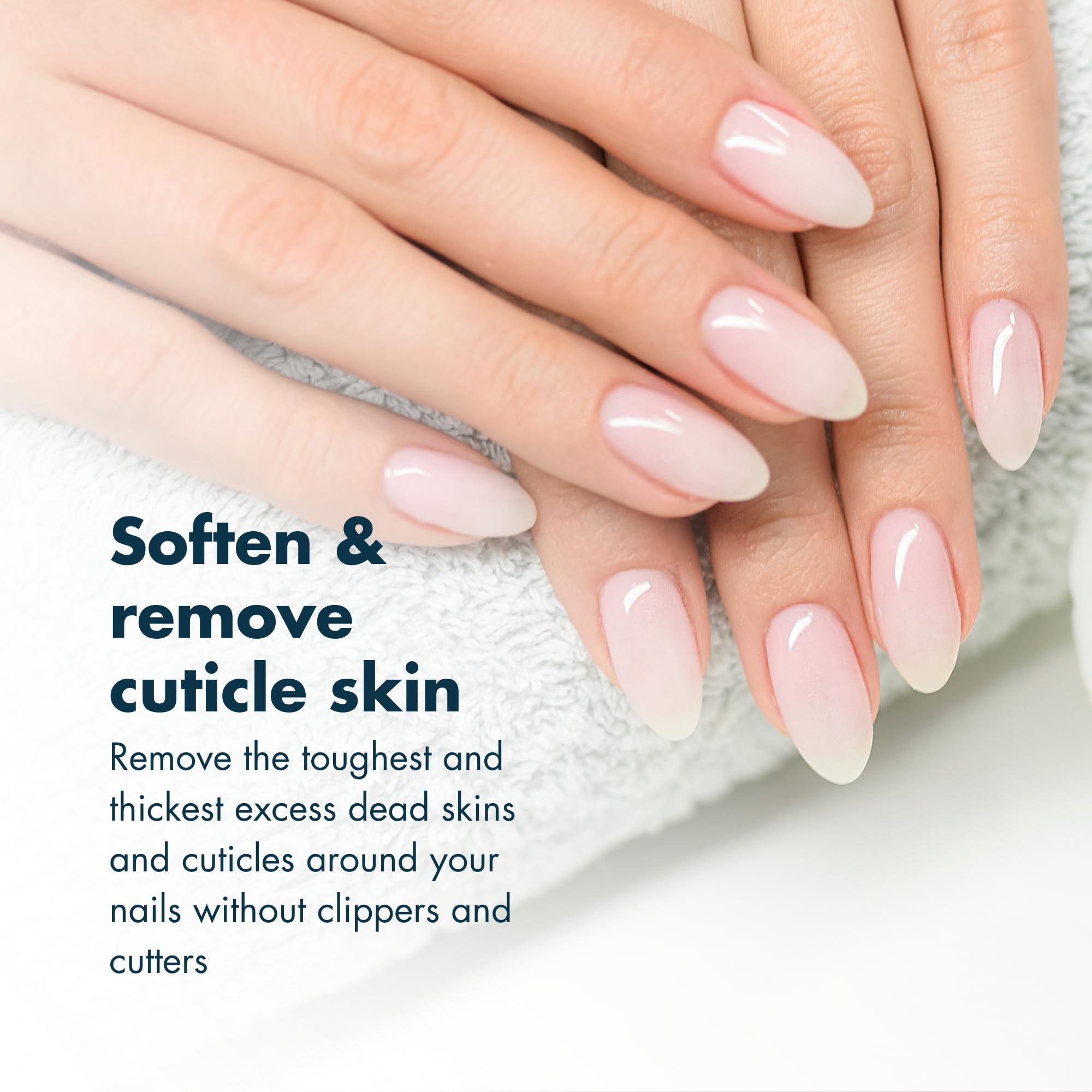 DeEnti gel formula being applied to finger cuticles
