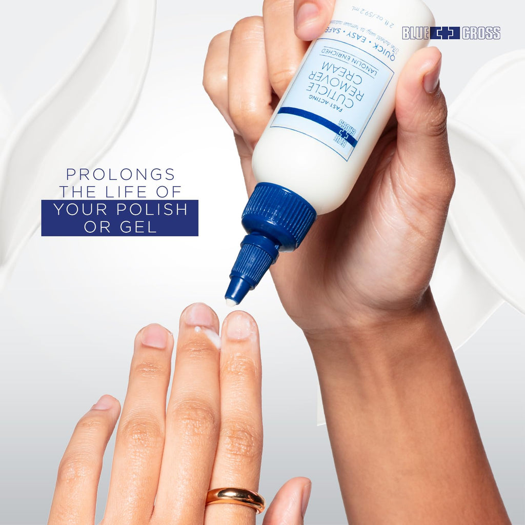 Blue Cross moisturizing cuticle cream texture swatch