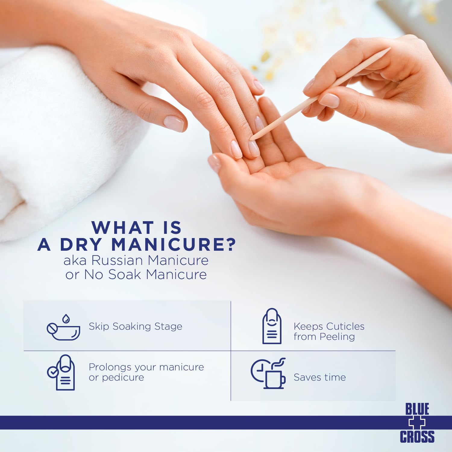 Blue Cross cuticle cream bottle label details