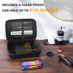 ProCase travel bag interior showing elastic straps holding hair clippers