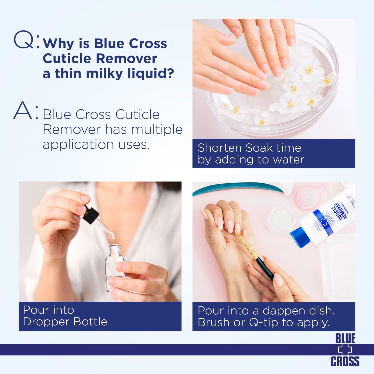 Professional nail care cuticle remover by Blue Cross