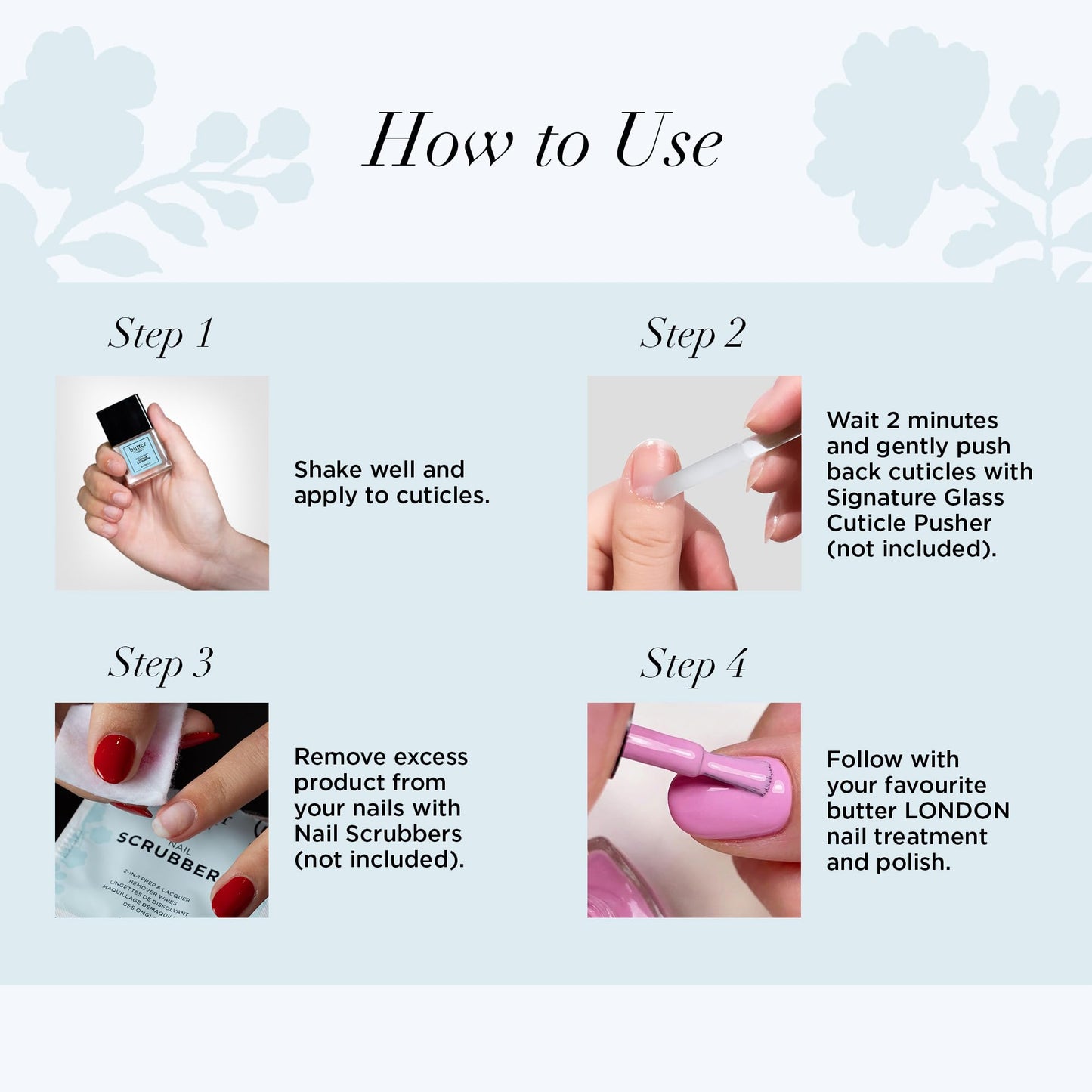 Applying Butter London cuticle softener to fingernails