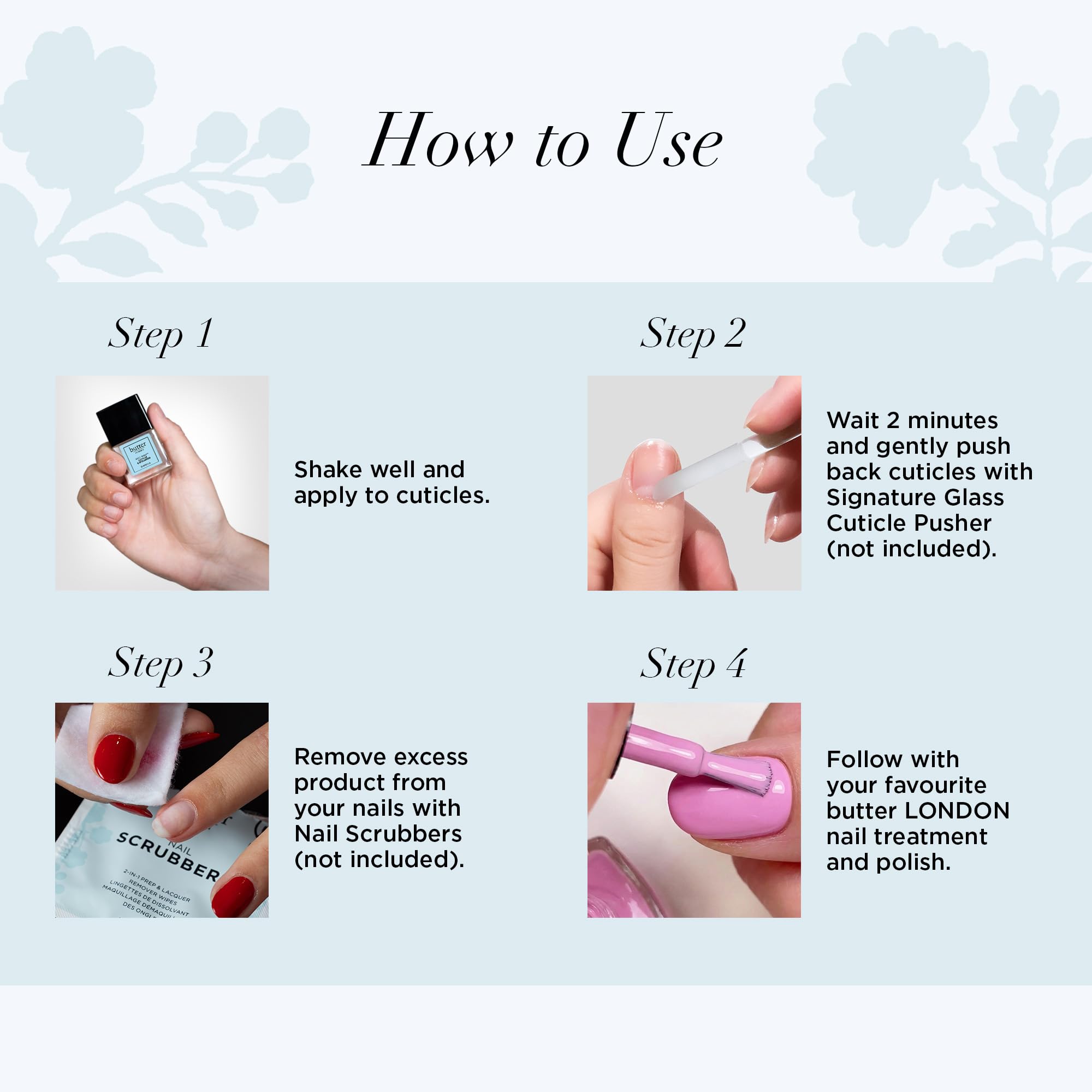 Applying Butter London cuticle softener to fingernails