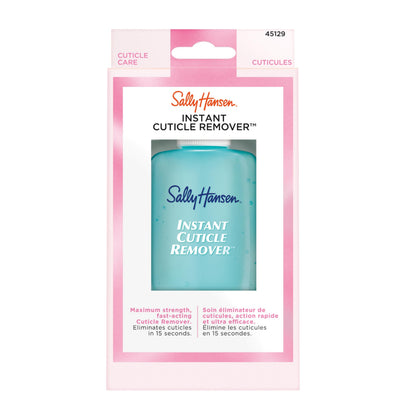 Close up of Sally Hansen Instant Cuticle Remover branding and bottle cap
