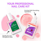 Gelike ec nail treatment applied on fingernails