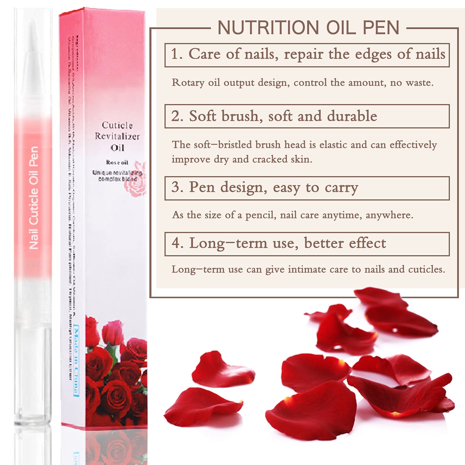 Travel-friendly nail care cuticle oil pen set for manicure maintenance
