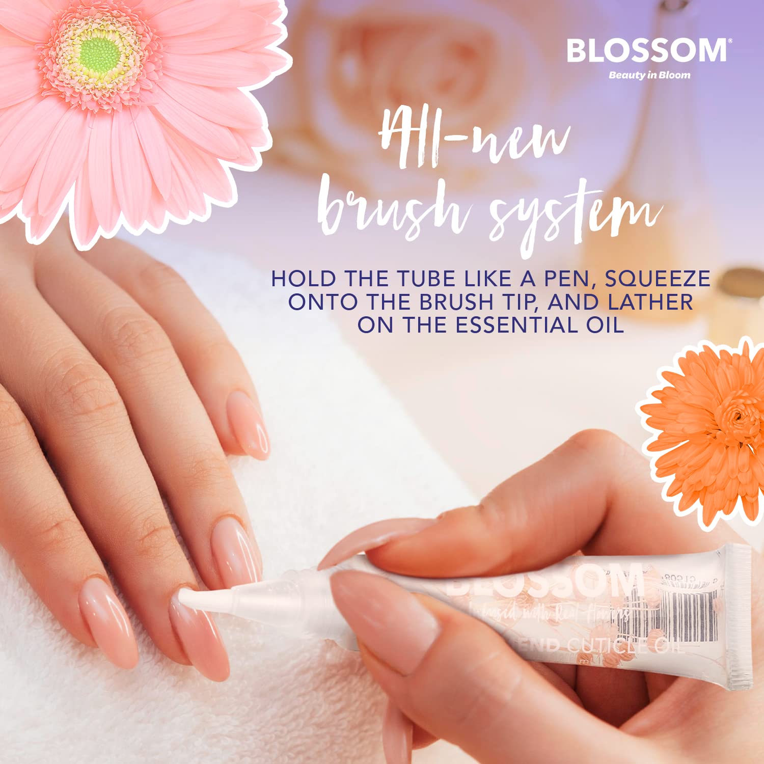 Blossom cuticle oil pen rose variant with botanical ingredients
