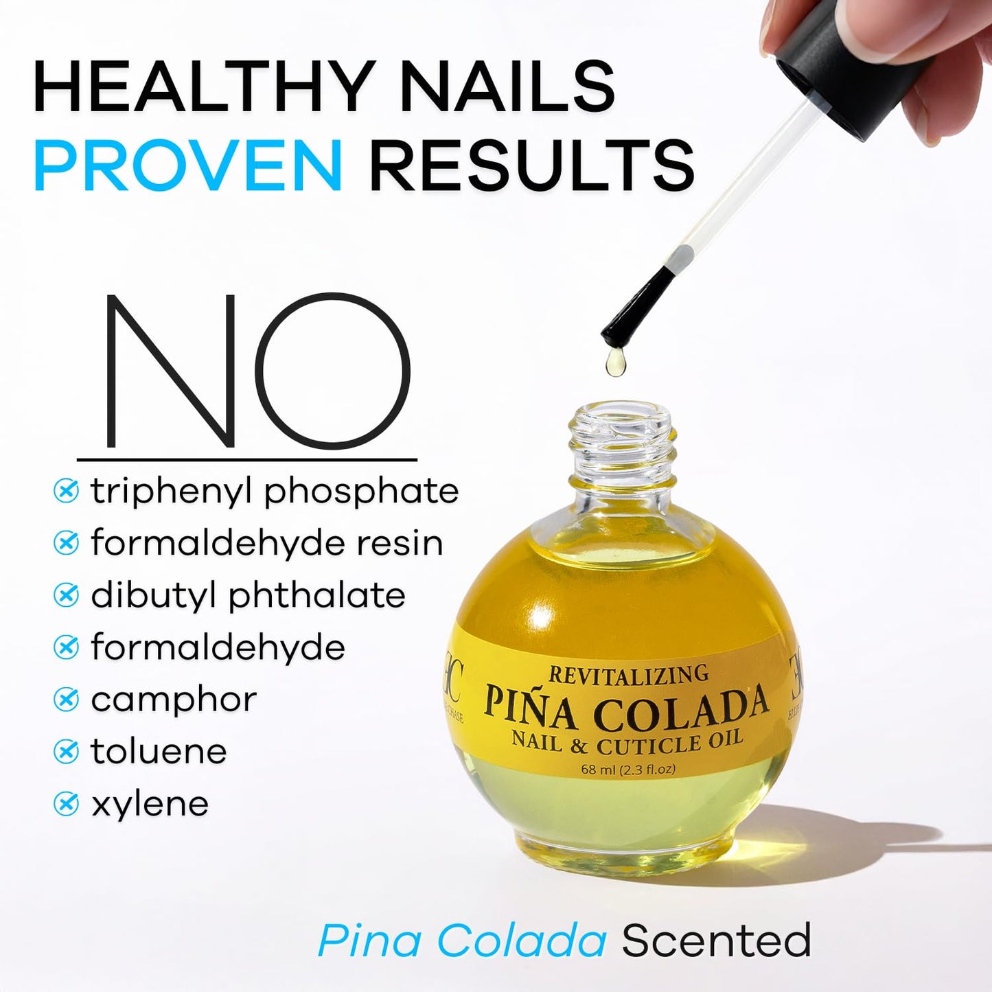 Authentic Ellie Chase nail care product packaging