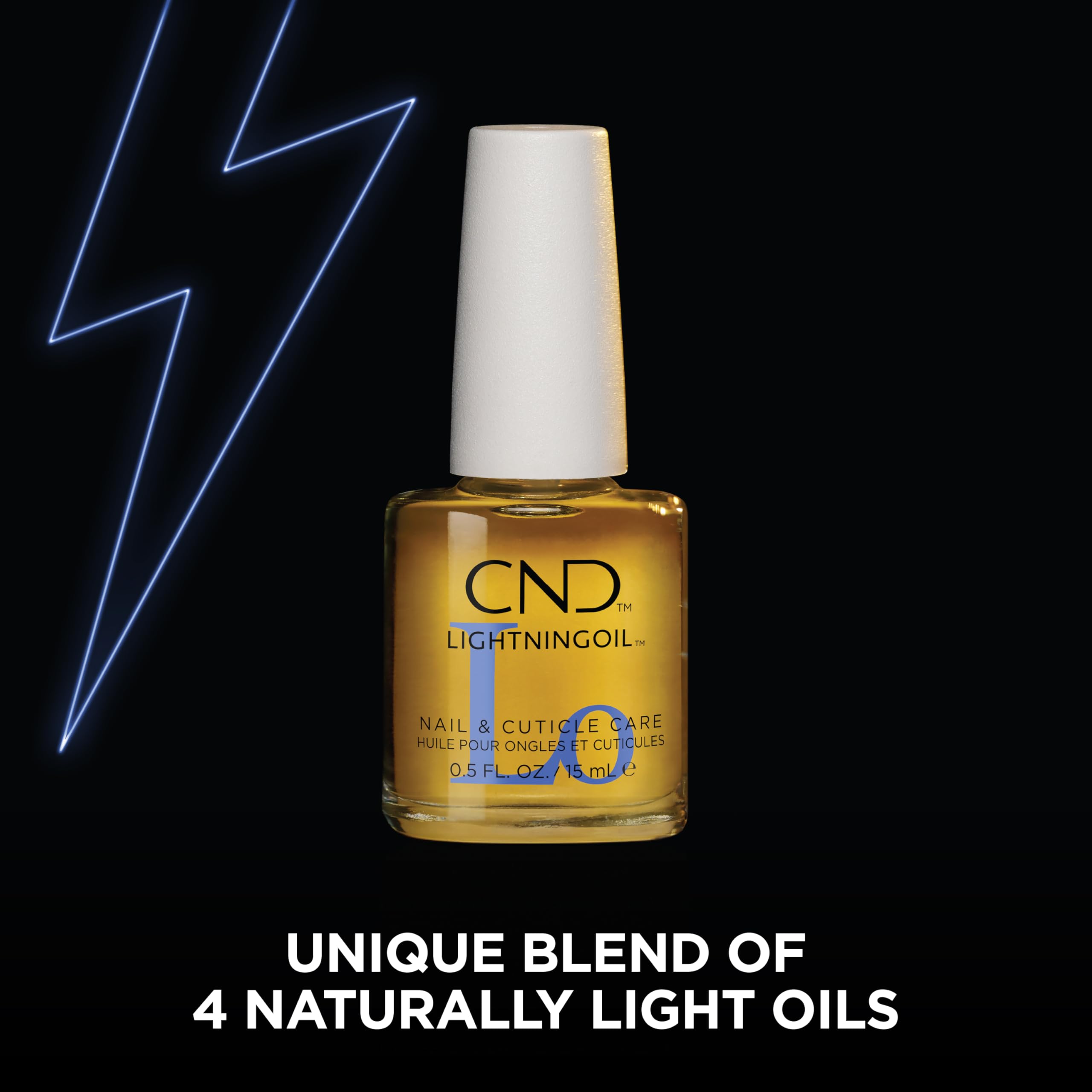 CND LightningOil packaging and bottle display