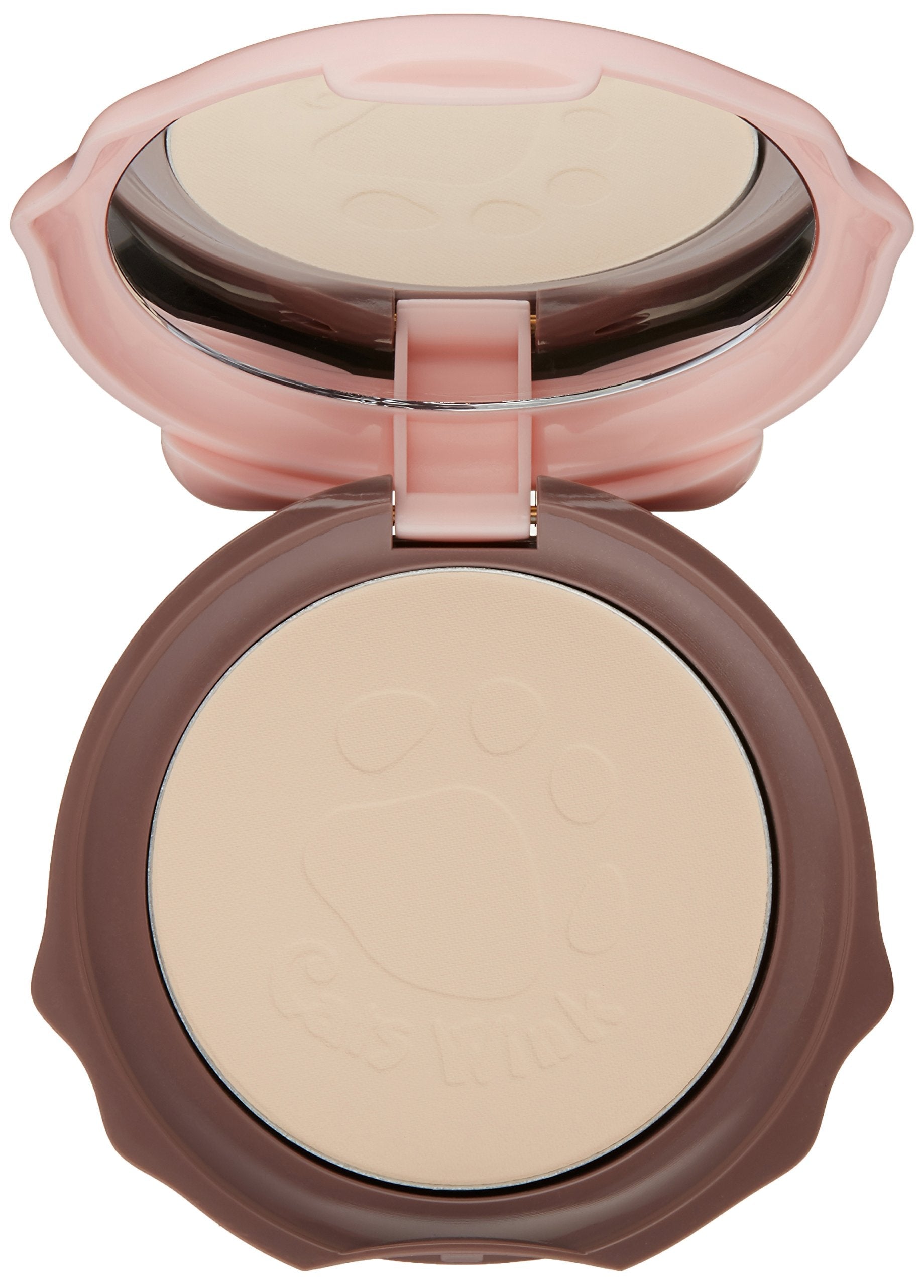 Close up of TONYMOLY clear skin face powder texture with cute cat paw print design