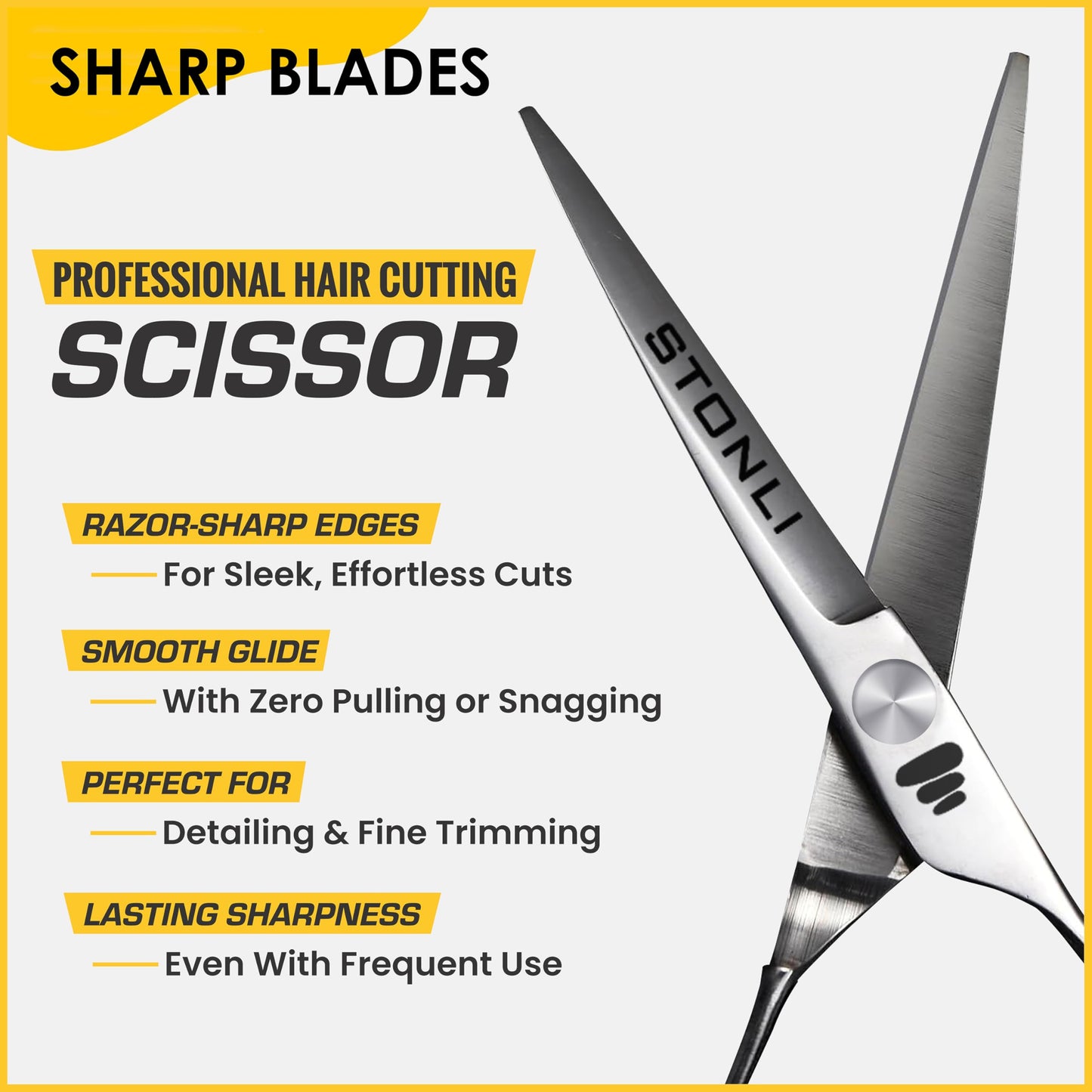 STONLI premium stainless steel barber scissors set for men and women