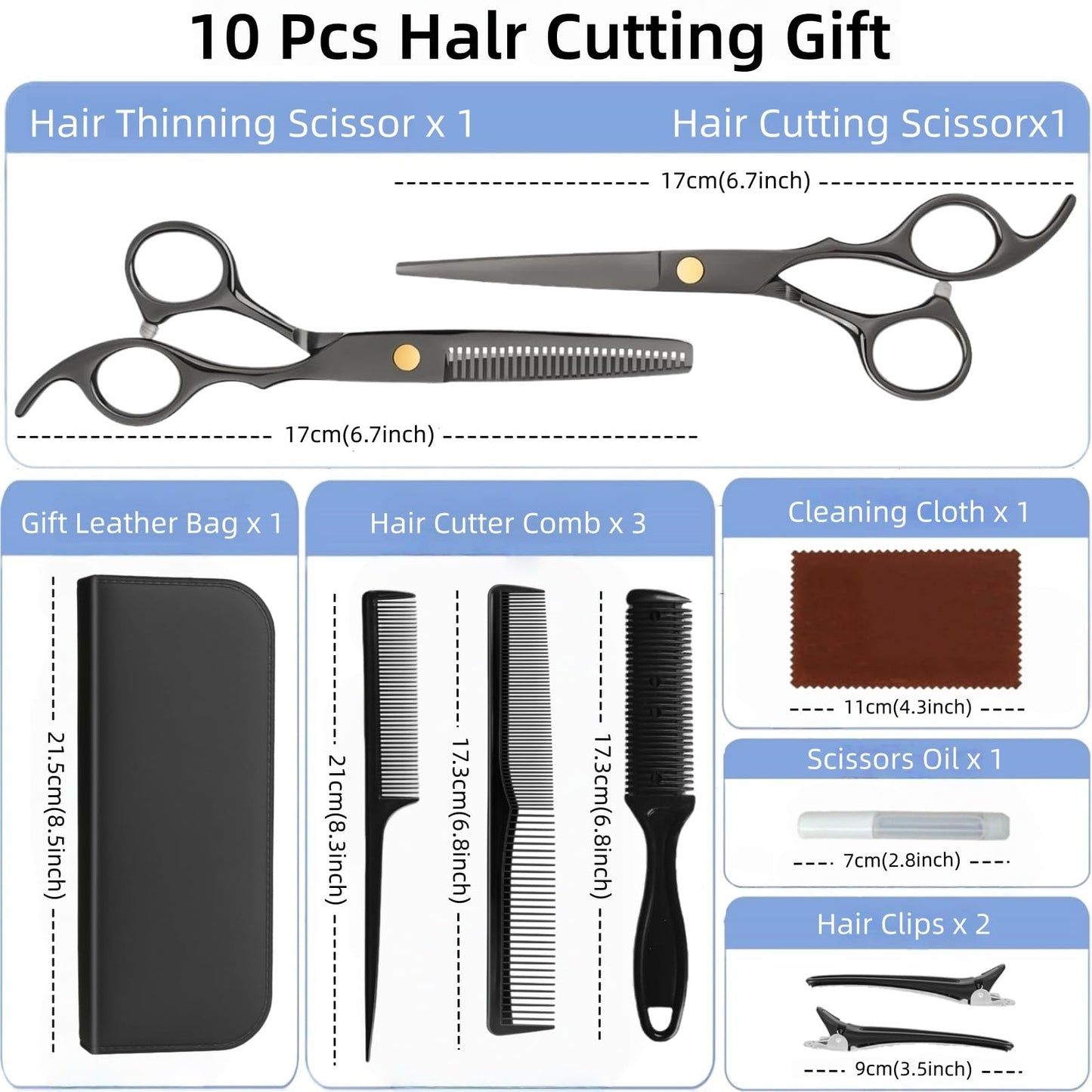 Ergonomic offset handles of the WFOEJEJ hair trimmer scissors highlighting the thumb grip