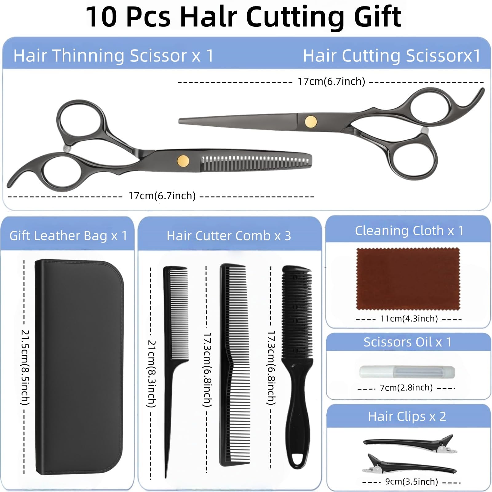 Ergonomic offset handles of the WFOEJEJ hair trimmer scissors highlighting the thumb grip