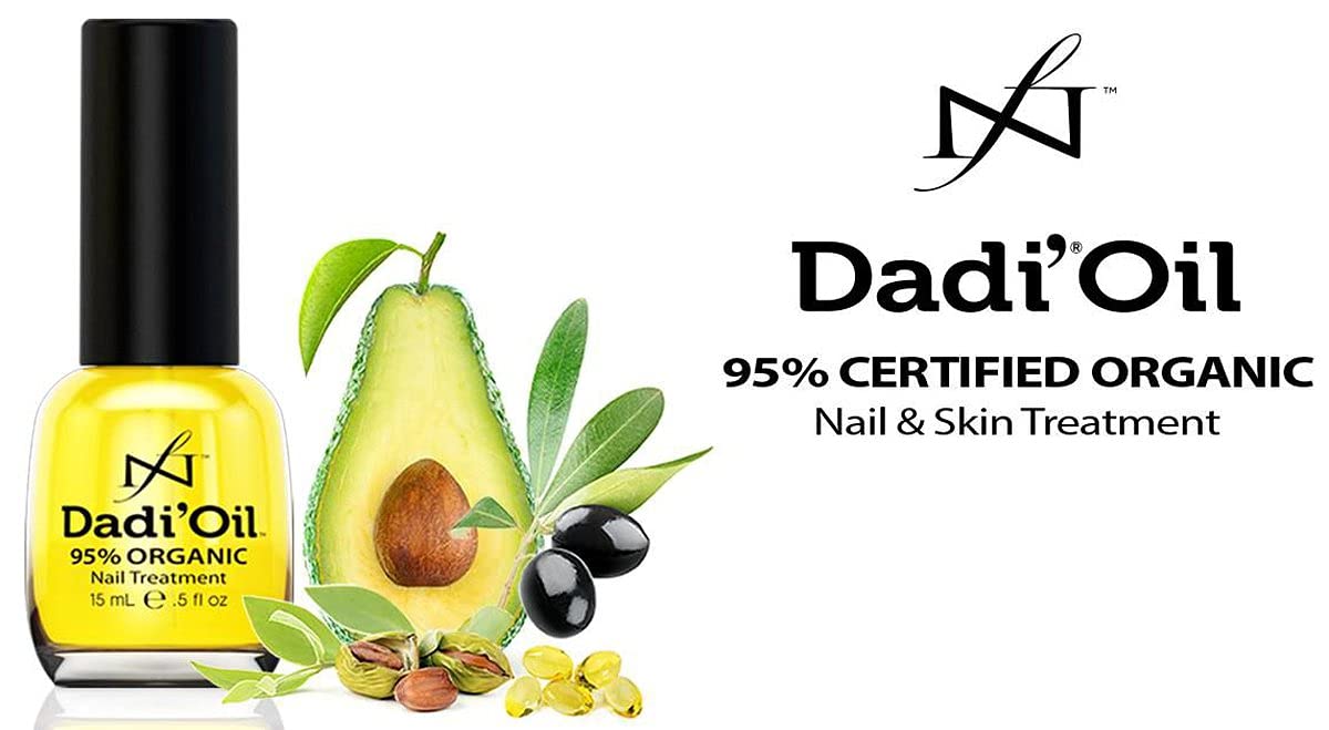 Dadi Oil 15 ml bottle showing organic ingredients label