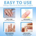 Complete daily nail care routine set with moisturizing oil