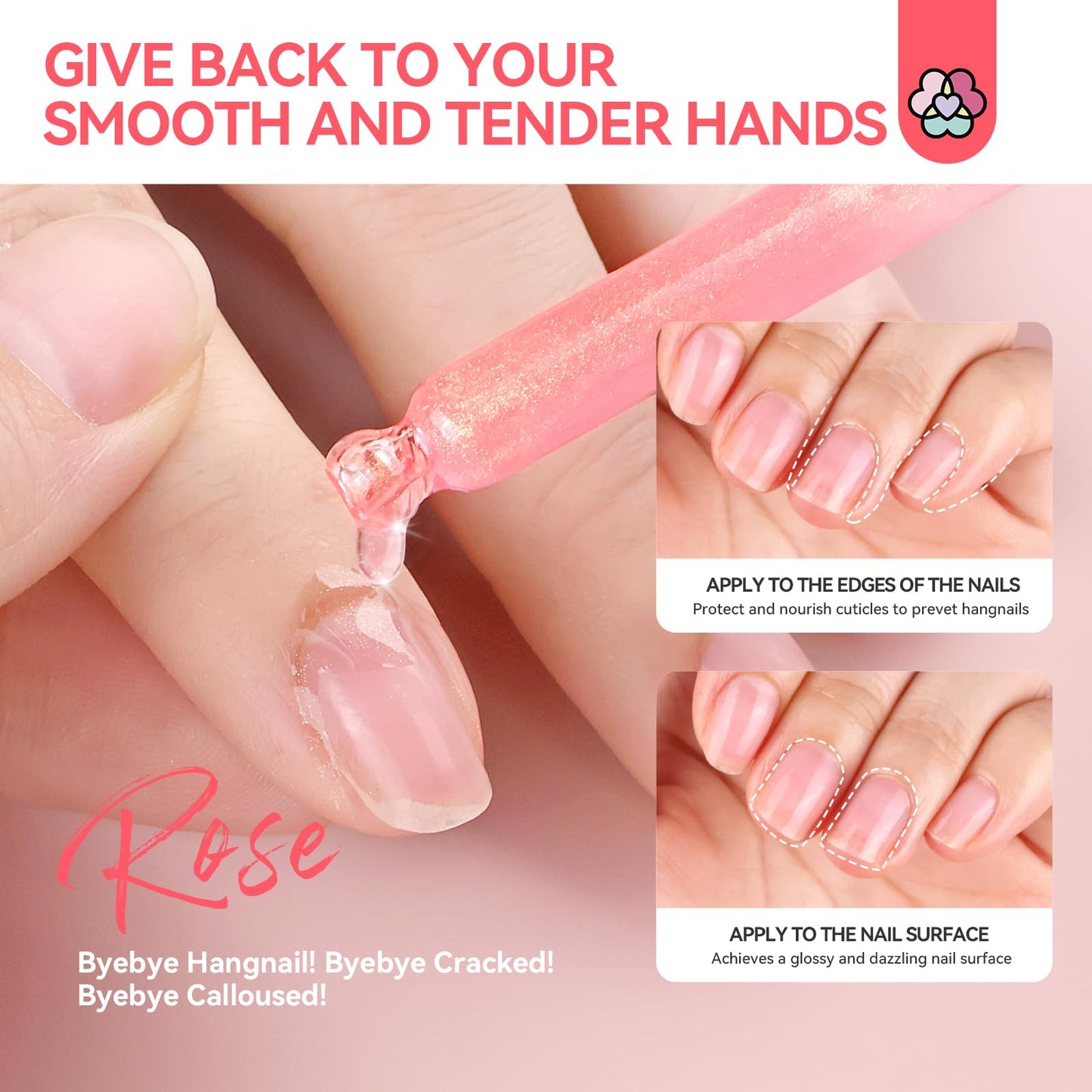 Close up of Saviland plant-based cuticle oil texture