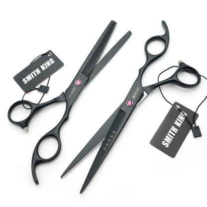 Premium 6CR stainless steel hair thinning shears close up